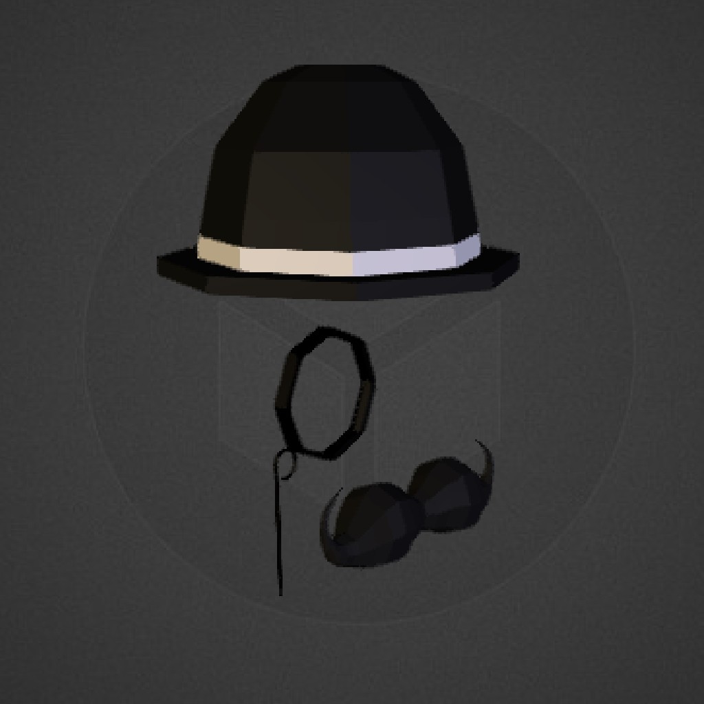 Gentleman Facial Accessories - Low Poly preview image 3